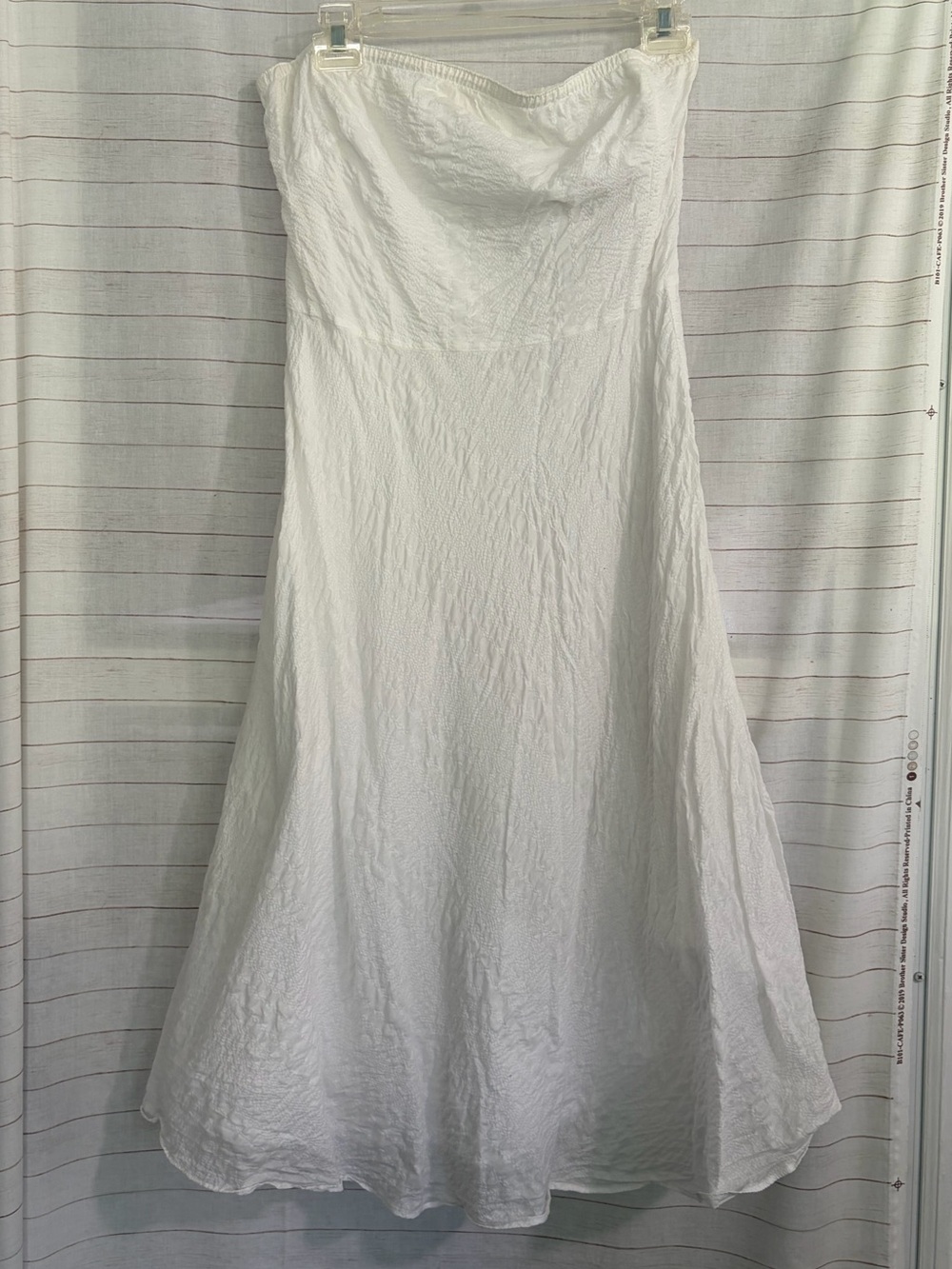 J. Crew Strapless White A-Line Midi Dress